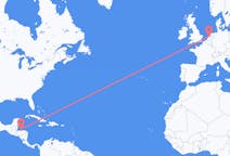 Flyg från Coxen Hole, Honduras till Amsterdam, Nederländerna