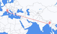 Flights from Bagan, Myanmar (Burma) to Ajaccio, France
