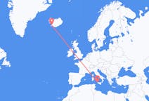 이탈리아 트라파니에서 출발해 아이슬란드 레이캬비크로(으)로 가는 항공편