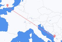 Flyg från Southampton, England till Tirana, Albanien