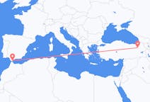 Flyg från Gibraltar, Gibraltar till Erzurum, Turkiet