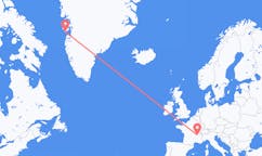 Flights from Lyon, France to Qeqertarsuaq, Greenland