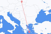 Fly fra Poprad til Plaka, Milos