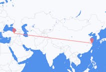 中国出发地 上海市飞往中国目的地 埃尔津詹的航班