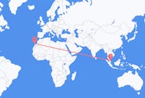 Flyrejser fra Kuantan, Malaysia til Lanzarote, Spanien