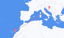 เที่ยวบิน จาก บันยาลูกา, บอสเนียและเฮอร์เซโกวีนา ไปยัง เกาะฟูเอร์เตเบนตูรา, สเปน