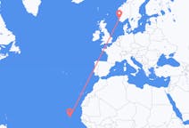 Flyg från Praia, Kap Verde till Stavanger, Norge