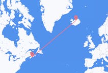 Lennot Halifaxista, Kanada Akureyriin, Islanti