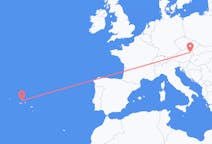 Fly fra Graciosa til Vienna