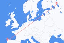 Fly fra Petrozavodsk til Santiago de Compostela