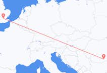 Flyreiser fra London, til București