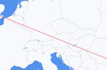 Flyreiser fra London, til București