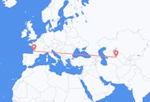Flyrejser fra Urgentj, Usbekistan til Bordeaux, Frankrig