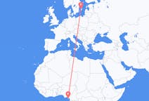 Flyreiser fra Malabo, Ekvatorial-Guinea til Visby, Sverige