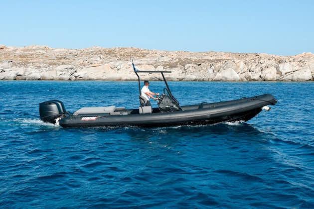 Croisière en yacht privé de 8 heures à Delos Rhenia Mykonos Scorpion 28