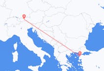Vluchten van Çanakkale naar Innsbruck