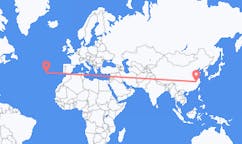 Flyg från Huangshan, Kina till Santa Maria, Kap Verde, Portugal