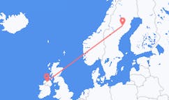 스웨덴 뤽셀레에서 출발해 북아일랜드 데리에게(으)로 가는 항공편
