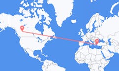 Flyg från Grande Prairie, Kanada till Samos, Kanada