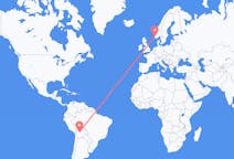 Flyreiser fra Cochabamba, Bolivia til Stavanger, Norge