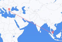 Flyreiser fra Kuantan, Malaysia til Kavala Prefecture, Hellas