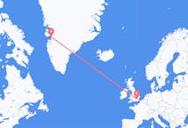 Flyreiser fra Ilulissat, Grønland til London, England