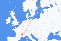 Flyrejser fra Mariehamn, Åland til Avignon, Frankrig