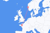 Flyreiser fra Nantes, Frankrike til Haugesund, Norge