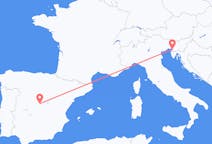 出发地 意大利出发地 的里雅斯特目的地 西班牙马德里的航班