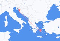 クロアチアのザダルから、ギリシャのパリキアまでのフライト