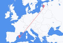 Vluchten van Riga, Pescara, Letland naar Palma, Spanje