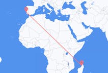 Flyg från Nossi-Bé, Madagaskar till Lissabon, Portugal