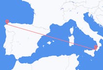 Fly fra Reggio di Calabria til La Coruña