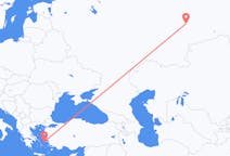 Flights from Yekaterinburg, Russia to Icaria, Greece