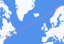 Flyg från Boston till Bardufoss