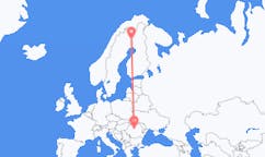 Voos de Pajala, Suécia para Targu Mures, Romênia