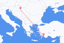 크로아티아발 오시예크, 터키행 달라만 항공편