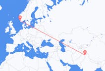 Flyreiser fra Srinagar, India til Stavanger, Norge