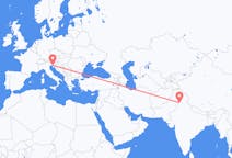 Vluchten van Amritsar, India naar Triëst, Italië