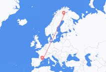 Flights from Barcelona in Spain to Kittilä in Finland