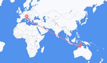 澳大利亚出发地 库努纳拉飞往澳大利亚目的地 罗马的航班