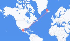 Flyreiser fra Ixtapa, Mexico til Reykjavík, Island