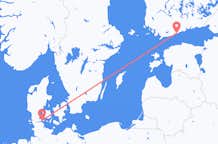 Flyreiser fra Sønderborg kommune, Danmark til Helsingfors, Finland