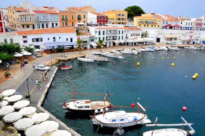 Utflykter ankomsthamn på Menorca, Spanien