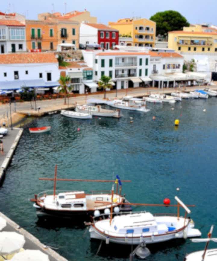 Vannaktiviteter på Menorca, Spania