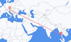 Flights from Bokpyin, Myanmar (Burma) to Klagenfurt, Austria