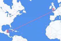 Flyg från Coxen Hole, Honduras till Guernsey, Guernsey