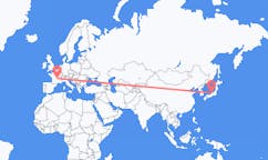 Flyrejser fra Komatsu, Japan til Clermont-Ferrand, Frankrig