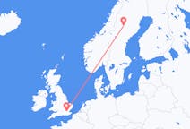 Flyrejser fra Vilhelmina, Sverige til London, England