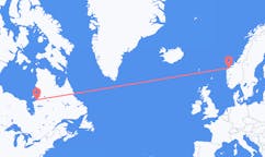 Loty z Kuujjuarapik, Kanada do Ålesund, Norwegia